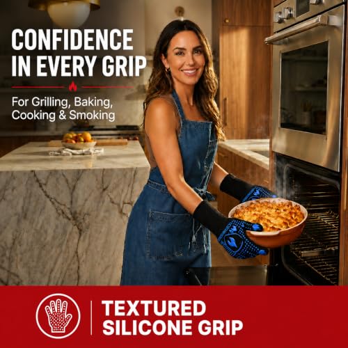 BBQ & Grill Gloves (Blue / Large)