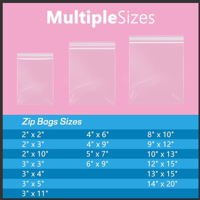 iMailer - 1000 Pcs- 6" x 9" Plastic Zip Poly Bags- Clear Resealable Zip Bag for A7 A8 A9 Cards & Envelopes, Bakery, Cookies, Candies