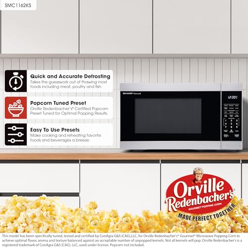 SMC1162KS 1.1 cu. ft. 1000W Stainless Steel Countertop Microwave Oven (Stainless Steel)