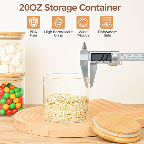 Glass Storage Containers with Lids 0.6 Qt (0.6 Qt x 6)