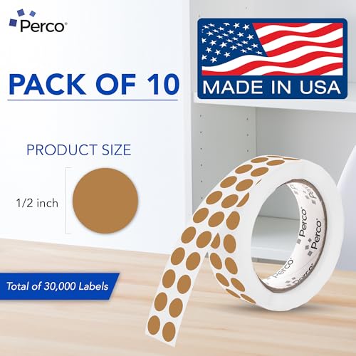 Kraft Brown Perforated Round Circle Dot Sticker 1 (Kraft Brown / 0.5 Inch)
