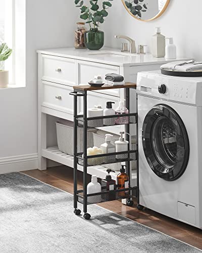 4 Tier Slim Rolling Storage cart with Wheels