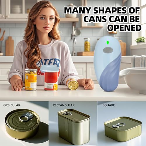 Rechargeable Auto Electric Can OpenerTouch Side Cut Opener Open Your Cans with A Simple Press of Button