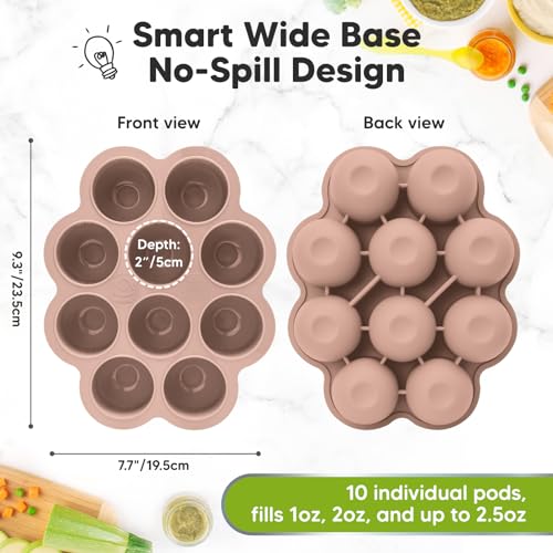 Silicone Food Freezer Trays with Lid (Dusk)