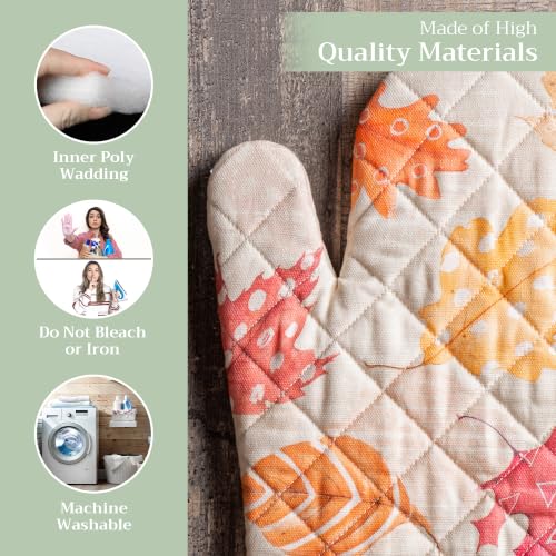 Maison d'Hermine Oven Gloves 100% Cotton Oven Mitt (103 - Colours of Autumn / 7.5" x 13" (Oven Mitt))
