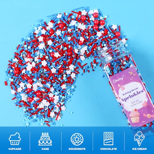 Patriotic Sprinkles for Baking (4.23 Ounce)
