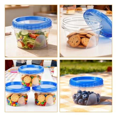 6 Pack Freezer Containers with Screw On Lids 16 Oz (16oz-6pack)
