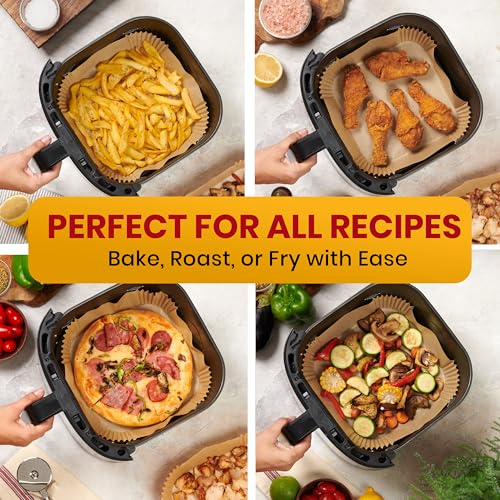 500Pcs Air Fryer Liners Disposable (8" Square)