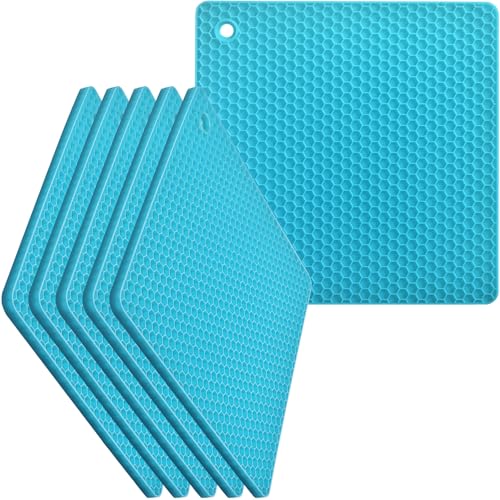 Silicone Square Trivets Mat (6 Count)