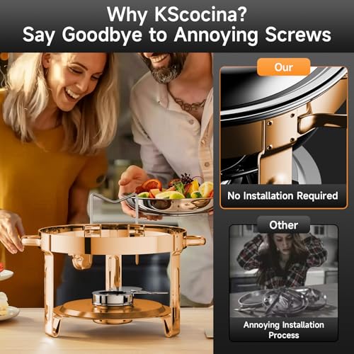 Chafing Dishes for Buffet (Rose Gold 4)