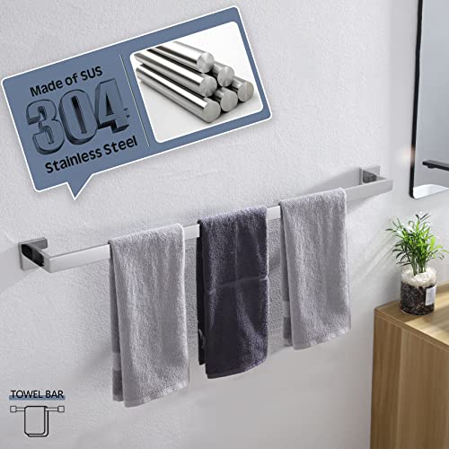 36 Inch Single Towel Bar (Polished Chrome / 36-Inch)
