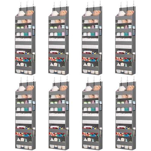 8 Pack Over the Door Organizer 5 Section Hanging Storage