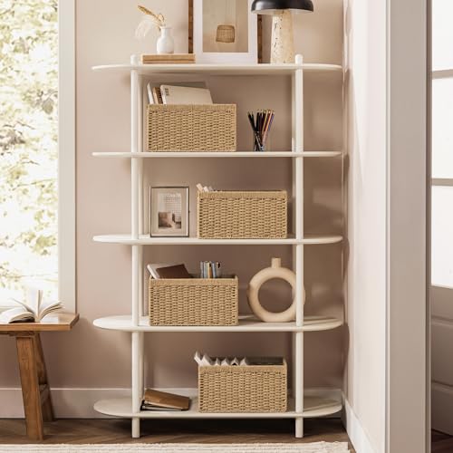 2 Pack Wicker Basket (Rectangular- 2pack 13.4"×8.3"×7.1" / Natural)