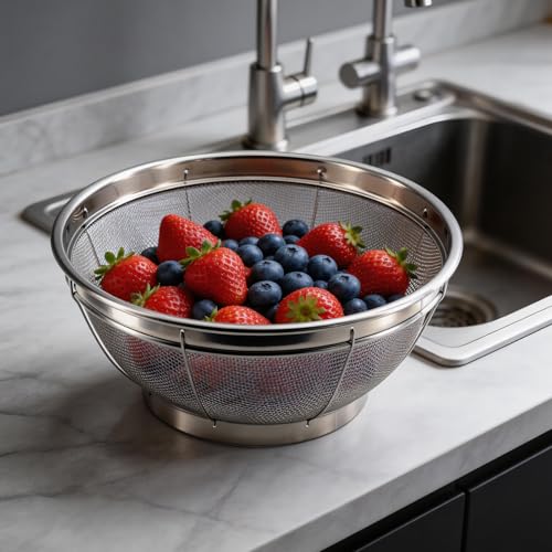 Fine Mesh Strainer for Kitchen (6 Qt)