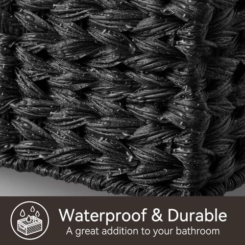 Black Wicker Basket (Black / 13"L x 8¼"W x 7"H)