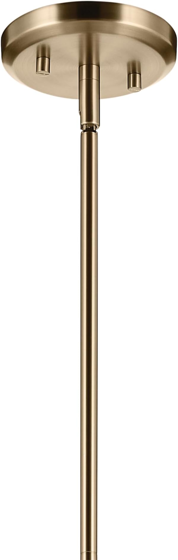 KICHLER Bekah 1-Light Convertible Pendant, Global Boho Light with Opal Glass and Handwoven Rattan Shade in Champagne Bronze, Sloped Ceiling Compatible, for Kitchen or Bedroom (10" x 18"), 52729CPZ