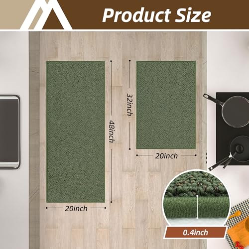 Kitchen Rugs Set of 2 Non (6.1 Sq Ft)