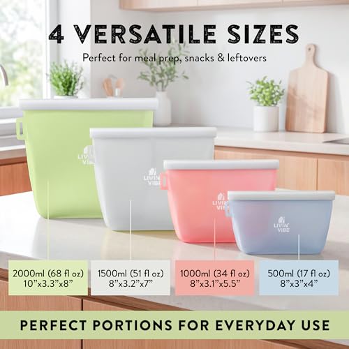 Reusable Silicone Food Storage Bags