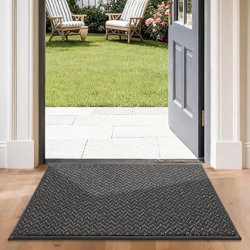 Dirt Trapper Door Mat 24"x36" Non Slip Washable Dark Grey (86.4 Sq Ft)