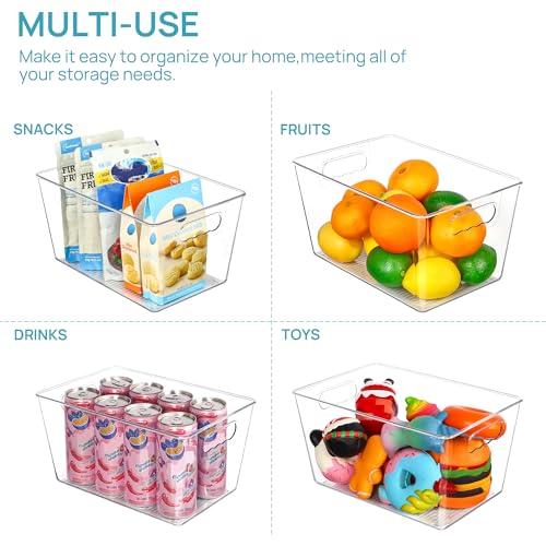 6 Pack Clear Storage Bins (6 Count)