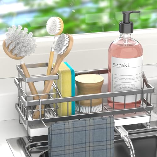 Sponge Holder for Kitchen Sink (Silver)