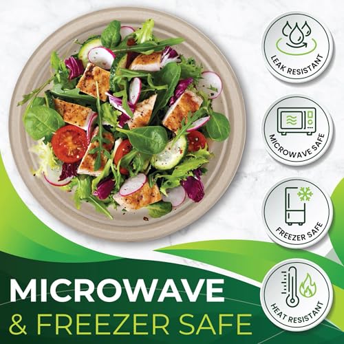 150PCS 100% Compostable Brown Paper Plate (Original / 10in(150count))