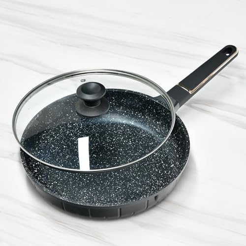 10.25 In Glass Lid for Frying Pan (10.25 in / Black / Round)