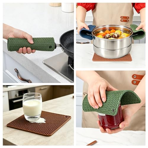 Silicone Trivets for Hot Dishes (Multi 2: Square)