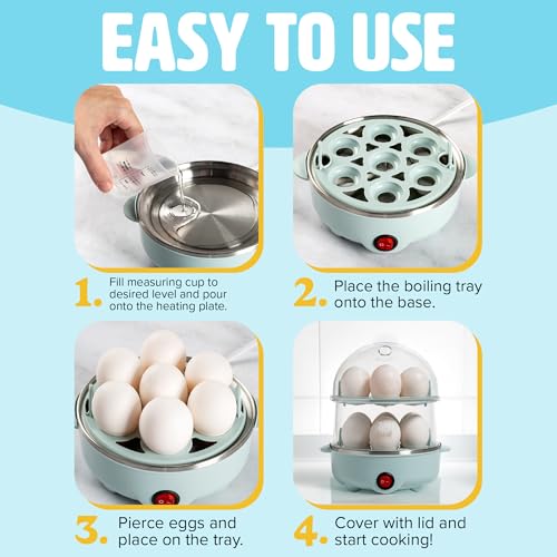 2 Tier Electric Egg Cooker (2-Tier / Aqua)
