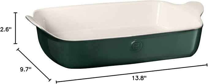 Emile Henry 13" x 9" Large Rectangular Baker - Modern Classics Collection |Evergreen