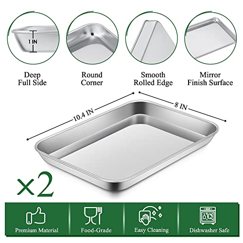 10.4 Inch Toaster Oven Pan Tray with Wire Rack (10.4 Inch)