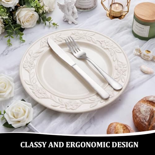 144 Pieces Stainless Steel Forks and Knives Dinner Flatware Set (144PCS Dinner Forks+ Dinner Knife)