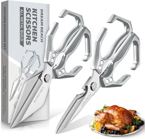 Kitchen Scissors Set for Food with Sharp Bone (Dark Gray)