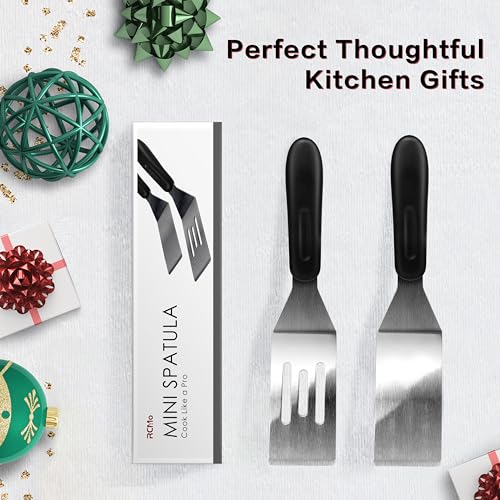 Small Spatula Mini Stainless Steel Serving Metal Spatula Set of 2 (2 PCS)