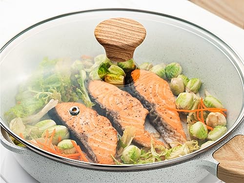 Nonstick Ceramic Saute Pan 12 (Ceramic White / 12-inch/5QT)