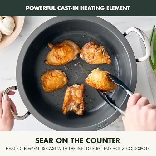 Elite Essential Smart Electric 6QT Skillet Pot (6 Quarts / Ponderosa Pine)