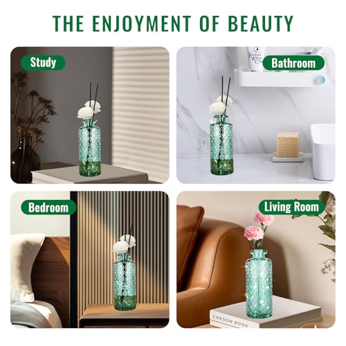 Glass Bud Vase (Green / Small Vase(6 Pcs))
