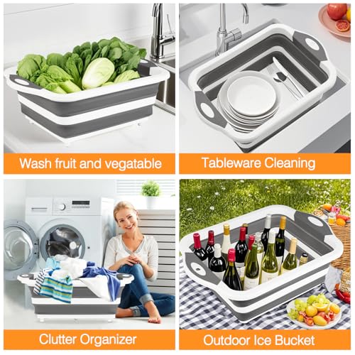 Collapsible BBQ Prep Tub (Gray)