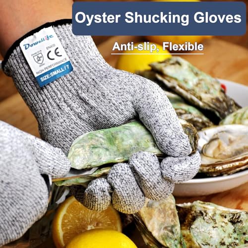 Cut Resistant Gloves Food Grade Level 5 Protection (2 Count)