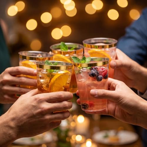 200 Pack Gold Plastic Cups (10-Gold-200)