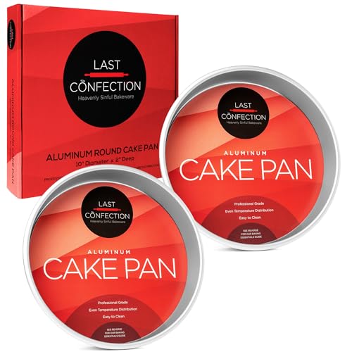 10 x 2 Inch Round Cake Pans (2 Pack - 10" x 2" Deep)