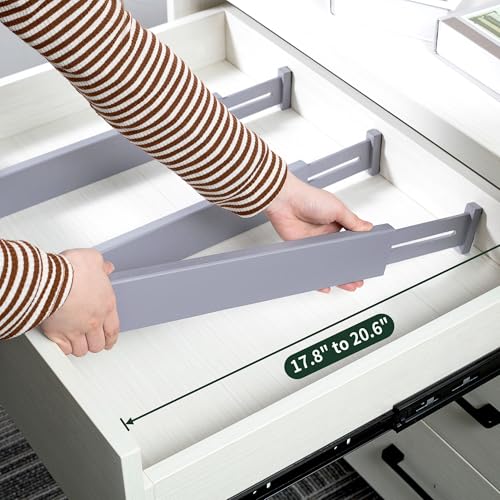 Kitchen Drawer Dividers Large (Lavender Gray / 2.4"H, Large)