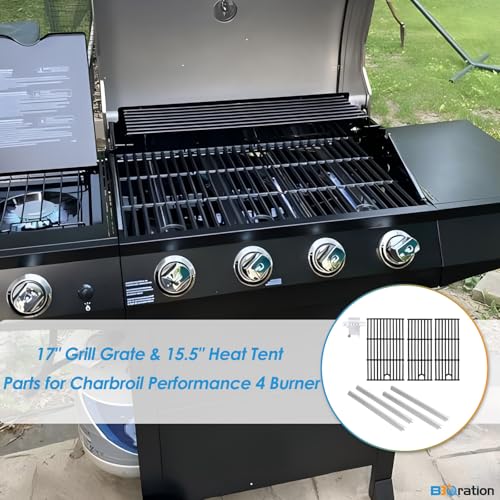 17" Grill Grate and Heat Plate for Charbroil Performance 4 (17inch (4B))