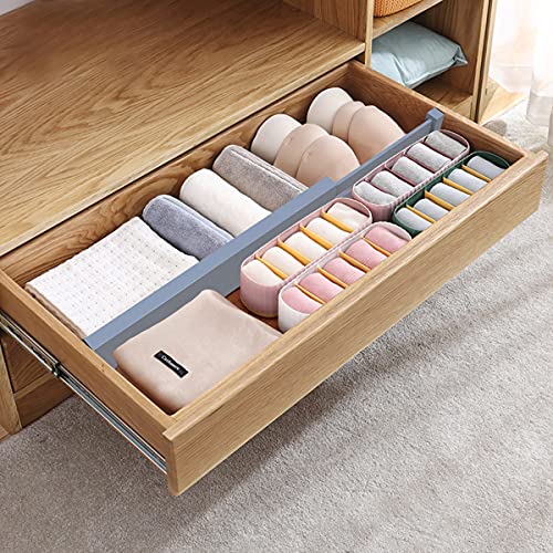 Expandable Bamboo Drawer Dividers (Grey)