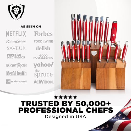 18 Pc Colossal Knife Block Set (18-Pc / Red)