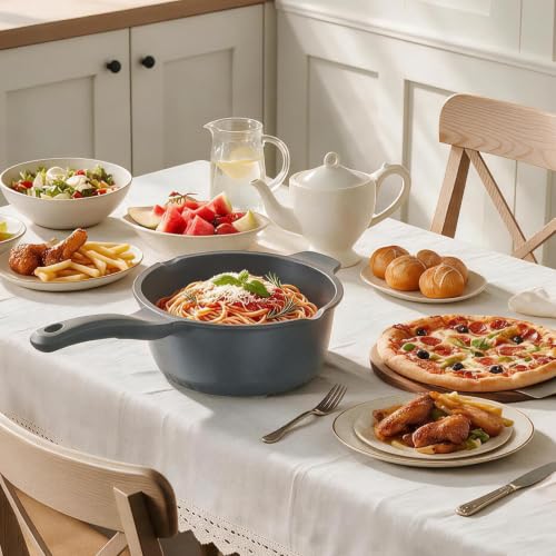 4 Quart Nonstick Stockpot (Gray / 4 Quarts)