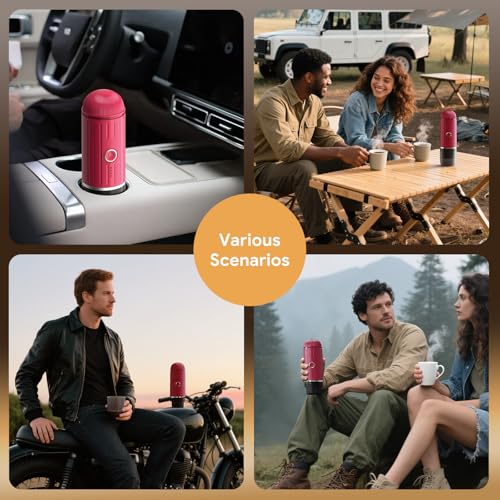 Portable Electric Espresso Machine (2218-RED)