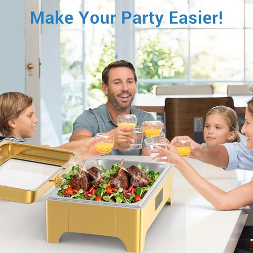 Roll Top Chafing Dish for Buffet (Gold)