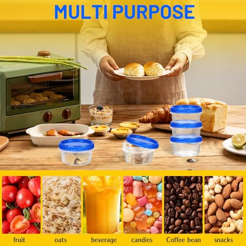 12 Pack Freezer Containers with Screw On Lids (8oz-12pack)