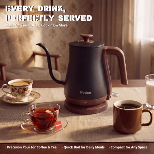 Gooseneck Electric Kettle (Matte Black / 0.8 Quarts)